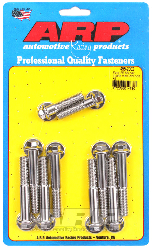 ARP 455-2002 Ford FE SS hex intake manifold bolt kit