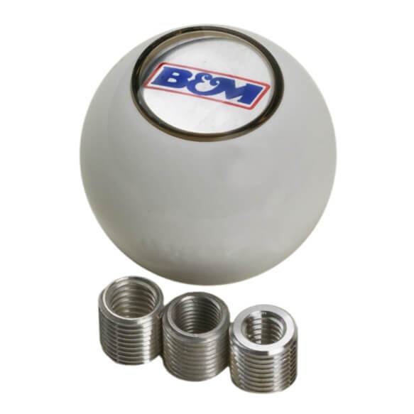B&M 46110 White Replacement Shifter Knob with SAE Threads
