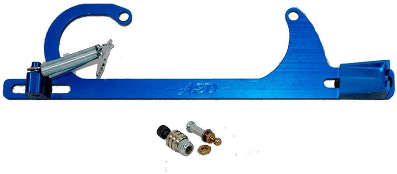 AED 6601B Billet Throttle Cable and Spring Bracket - Blue