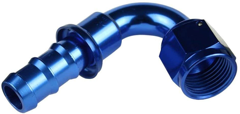 Redhorse Performance 2120-12-1 -12 120 Degree AN/JIC Hose End Push Lock - Blue