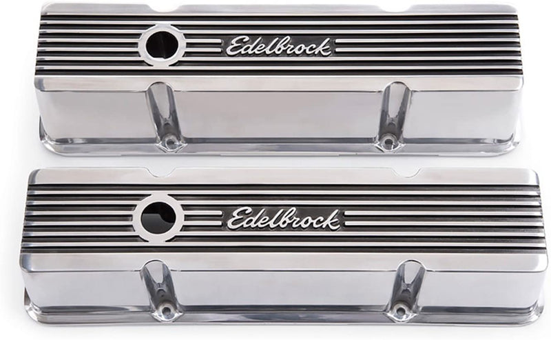 Edelbrock 4263 Elite II Valve Covers For Chevy 262-400 V8 1959-86