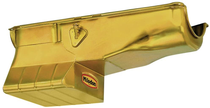 Milodon 30955 Steel, Gold Zinc Plated Street & Strip Oil Pan BB Chevy