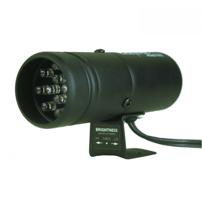 Autometer 5332 Black Super-Lite Shift Light, 12 Amber LED