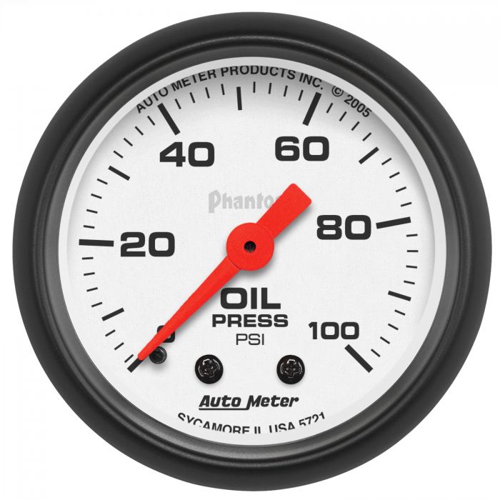 Autometer 5721 Phantom Mechanical Oil Pressure Gauge