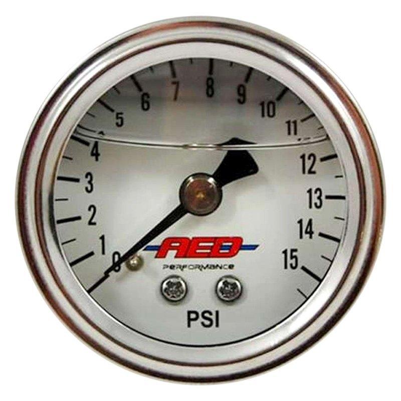 AED 6101 Liquid Filled Fuel Pressure Gauge 0-15 psi