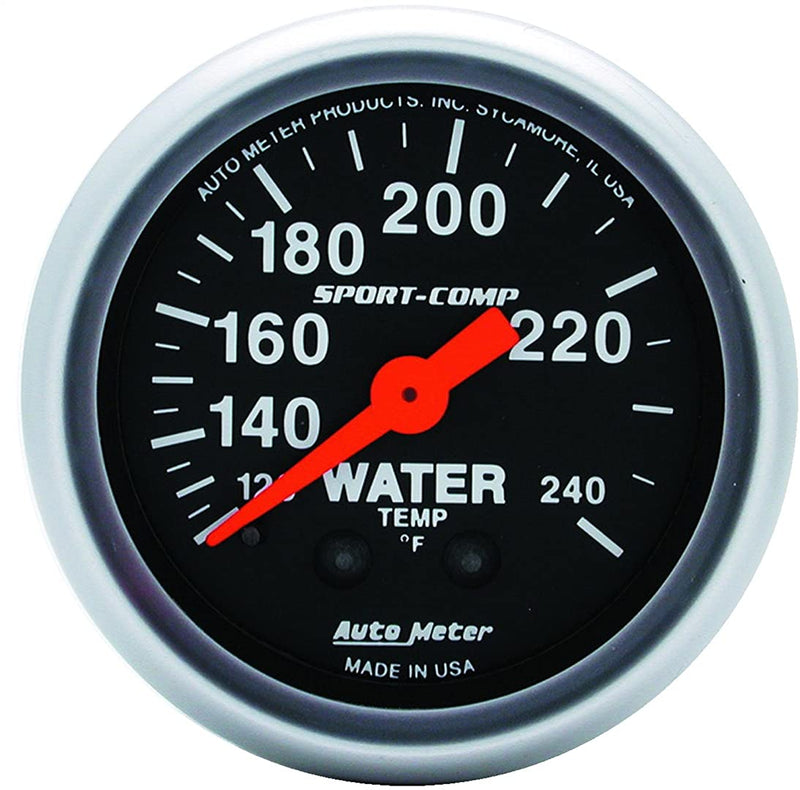 Autometer 3333 Sport-Comp Mechanical Water Temperature Gauge