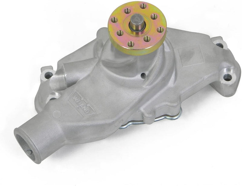 Weiand 9208 Aluminum Water Pump w/ "Twisted Snout" SB Chevy Short