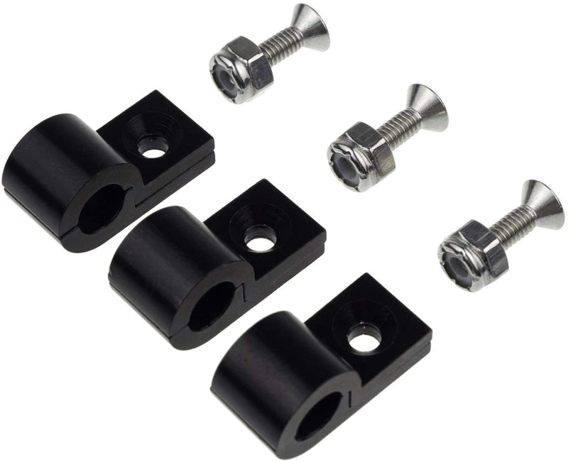 Redhorse Performance 320-516-2 5/16" Black Aluminum Line Clamps - 6Pcs/Pkg