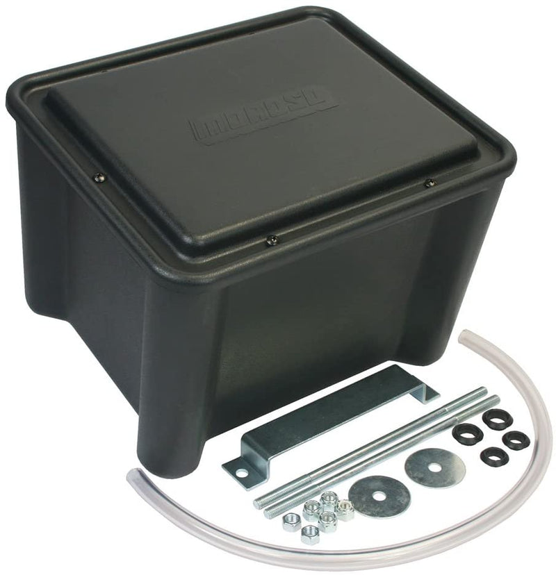 Moroso 74051 Battery Box - Black Plastic, 13.125 X 11.125 X 11.125