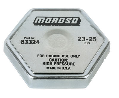 Moroso 63324 Racing Steel Radiator Cap, 23-25 psi