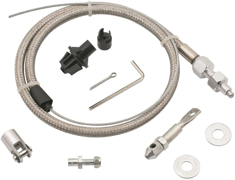 Mr. Gasket 5657 Throttle Cable Kit - Stainless Steel Braided
