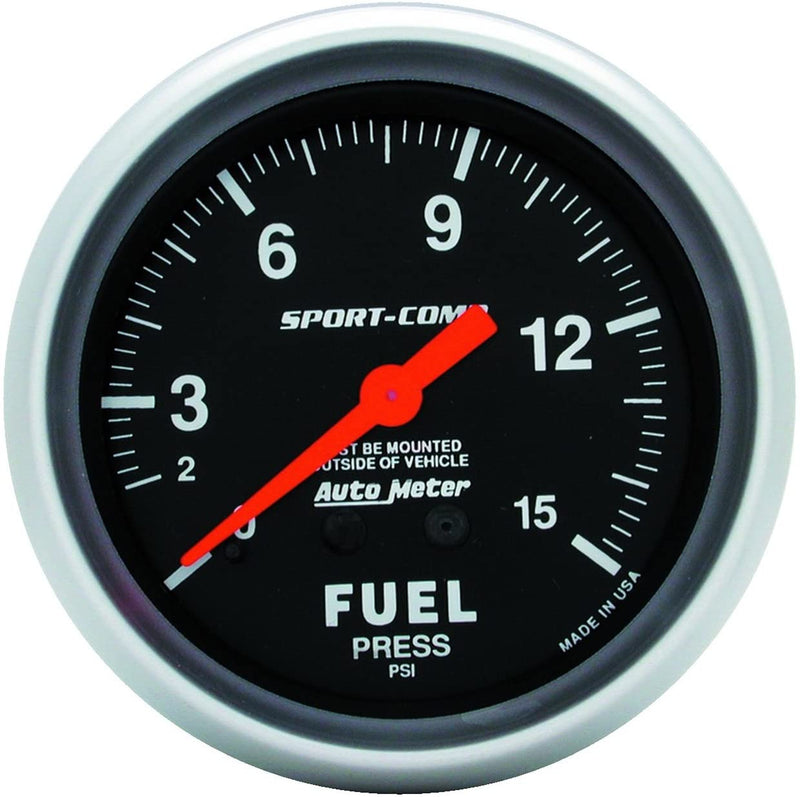 Autometer 3411 Sport-Comp Mechanical Fuel Pressure Gauge