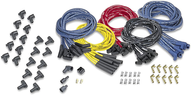 Moroso 73231 Blue Max Spiral Core Spark Plug Wire Set - Black 90°
