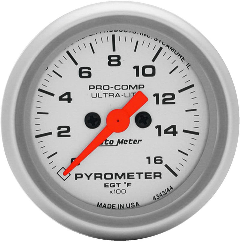 Autometer 4344 Ultra-Lite Electric Pyrometer Gauge Kit,2.3125 In.