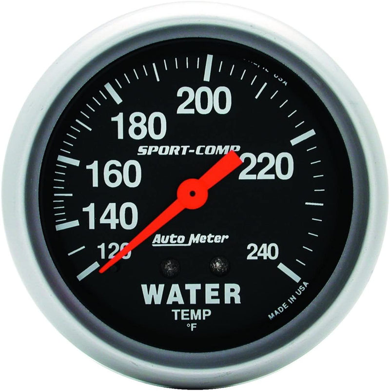 Autometer 3432 Sport-Comp Mechanical Water Temperature Gauge