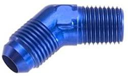 Redhorse Performance 823-06-02-1 -06 45 Degree Male Adapter To -02 (1/8") NPT Male - Blue