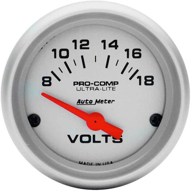 Autometer 4391 Ultra-Lite Electric Voltmeter Gauge