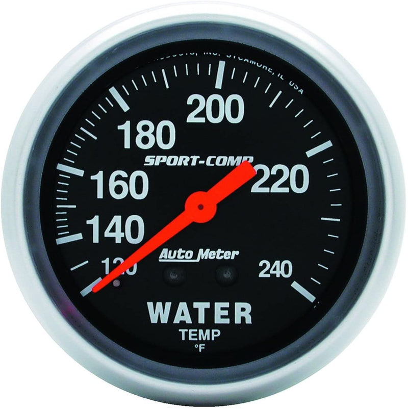 Autometer 3433 Sport-Comp Mechanical Water Temperature Gauge