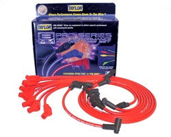 Taylor Cable 74204 8mm Spiro-Pro Ignition Wire Set Custom Fit 135 Deg - Red