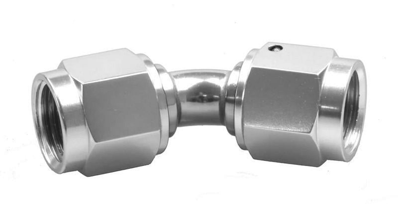 Redhorse Performance 8145-12-5 -12 Female To Female AN/JIC Female Swivel Coupling - 45 Degree - Clear