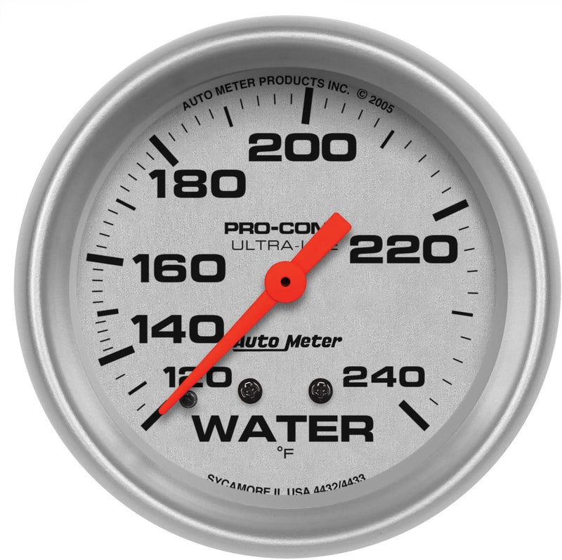 Autometer 4432 Ultra-Lite Mechanical Water Temperature Gauge