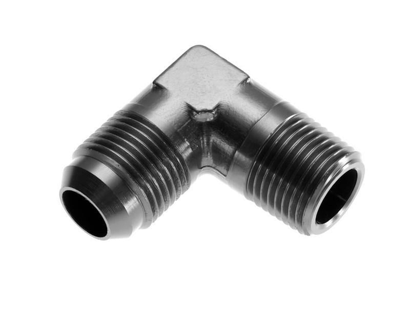 Redhorse Performance 822-08-04-2 -08 90 Degree Male Adapter To -04 (1/4") NPT Male - Black