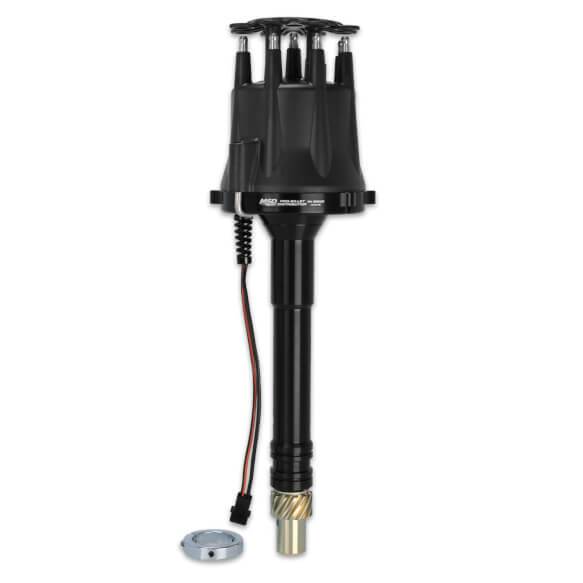 MSD 85505 Black Chevy V8 Pro-Billet Distributor w/ Locked-Out Timing & Bronze Gear
