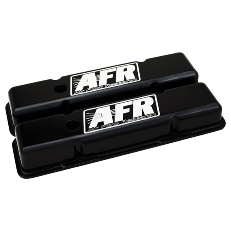 AFR 6707 Small Block Chevy Valve Covers, Black w/ AFR Logo