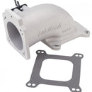 Edelbrock 3848 Throttle Body Intake Elbow Low Profile, 90mm Opening, Satin Finish