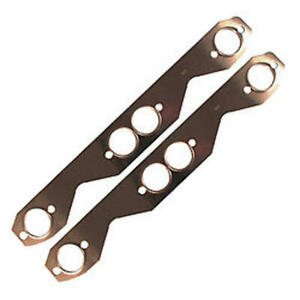 Engine Works 105424 Copper Exhaust Gaskets SB Chevy 1.500 Round Port