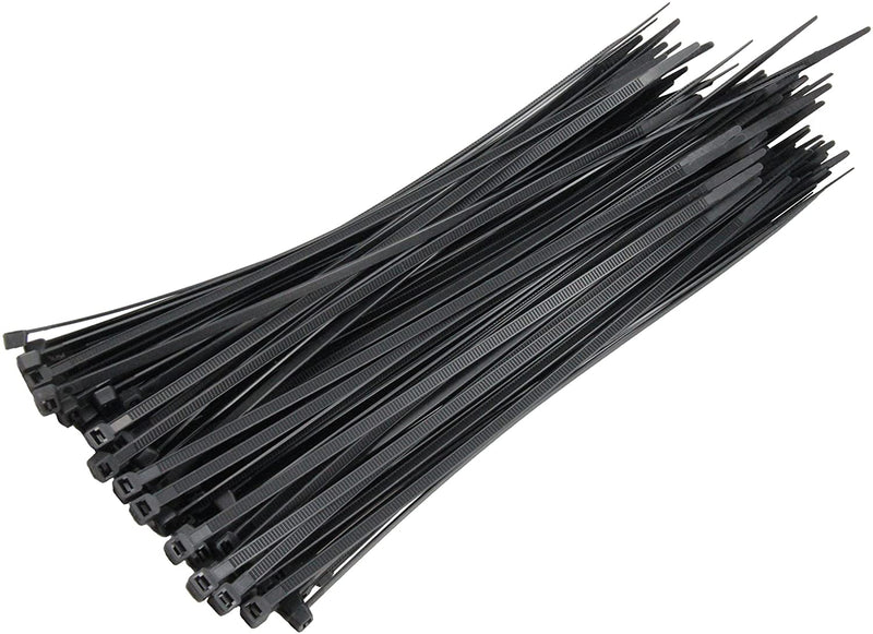 Engine Works 16714 Black Plastic 14" Wire Ties (100-Pack)
