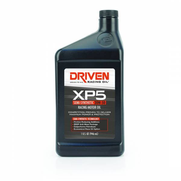 Driven 00906 XP5 20W-50 Semi-Synthetic Racing Oil