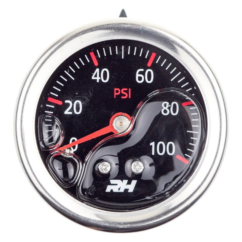 Redhorse Performance 5001-100-3 Liquid Filled Fuel Pressure Gauge - 1/8" NPT Inlet - 100psi - Plain Black