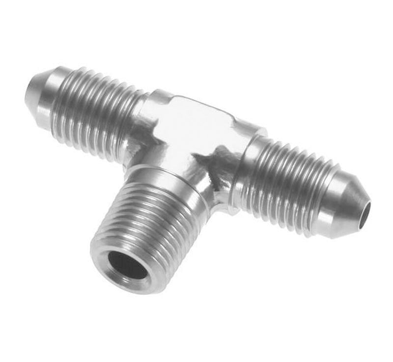 Redhorse Performance 825-12-12-5 -12AN Tee With 3/4"NPT Thread On The Side - Clear