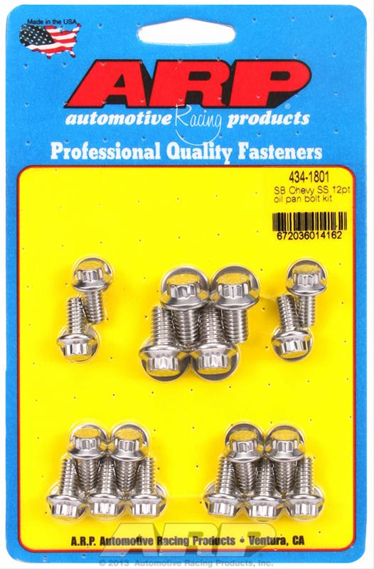 ARP 434-1801 Oil Pan Bolt Kit, Small Block Chevy - 12-Pt Head