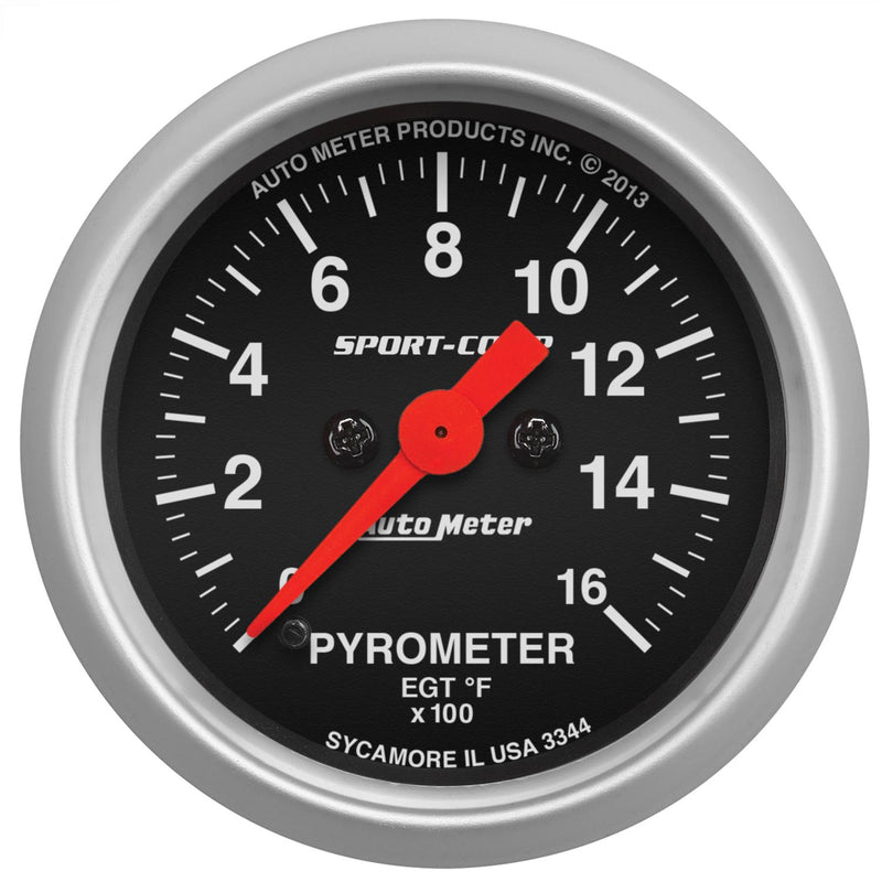 Autometer 3344 Sport-Comp Electric Pyrometer Gauge Kit