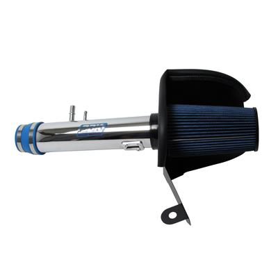 BBK Performance 1778 Air Intake Cold Air Induction Blue Filter Chrome Steel Tube