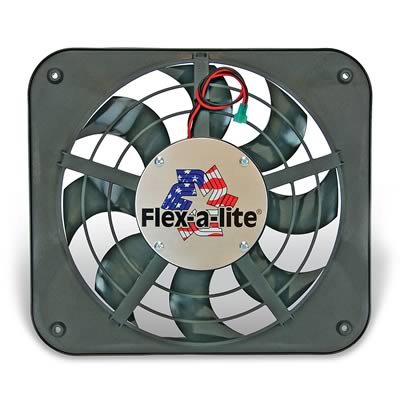 Flex-A-Lite 116550 Fan Electric 12" Single shrouded Lo-Profile S-blade puller fan w/o controls