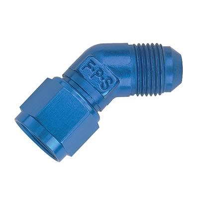 Fragola 498004 Coupler Fitting 45 Degree, Female -8AN To Male -8AN - Blue Anodized Aluminum