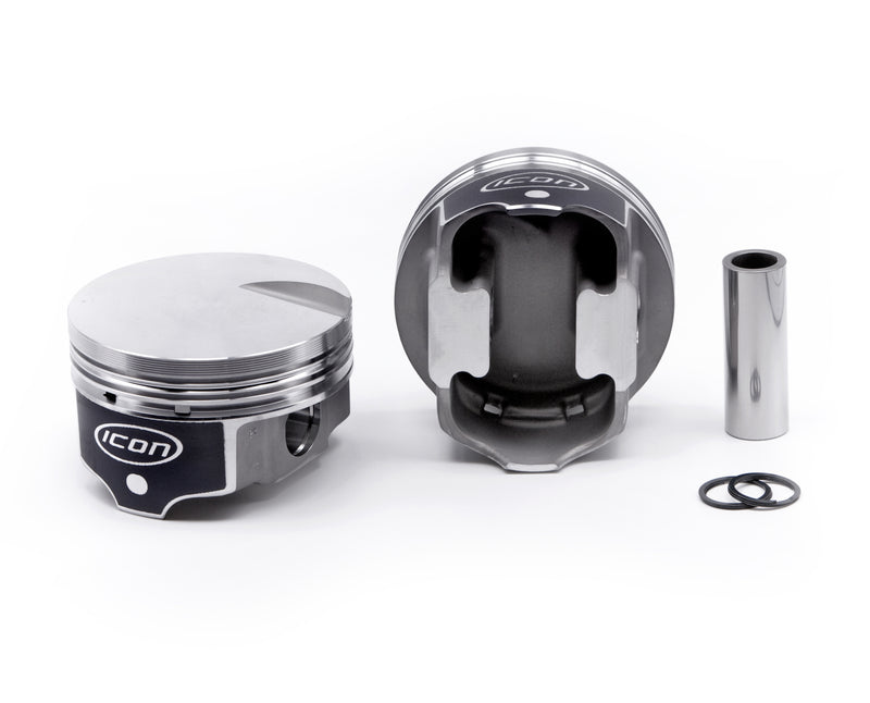 ICON IC9920KTM.030 FHR Piston Set w/ Rings - Chevy 454, Rod 6.135", Flat Top