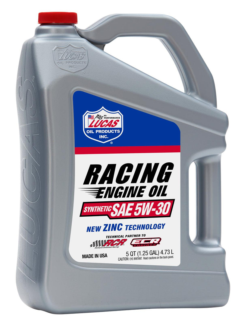 Lucas Oil 10886 Racing Only Motor Oil Synthetic SAE 5W-30 - 5 Quart