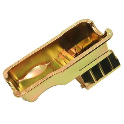 Milodon 30925 Oil Pan Steel Gold Iridite 8 qt. Ford Small Block 289/302 Fits