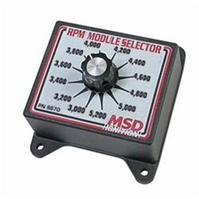 MSD 8670 RPM Module Selector Plastic Black 3,000-5,200 rpm 200 rpm