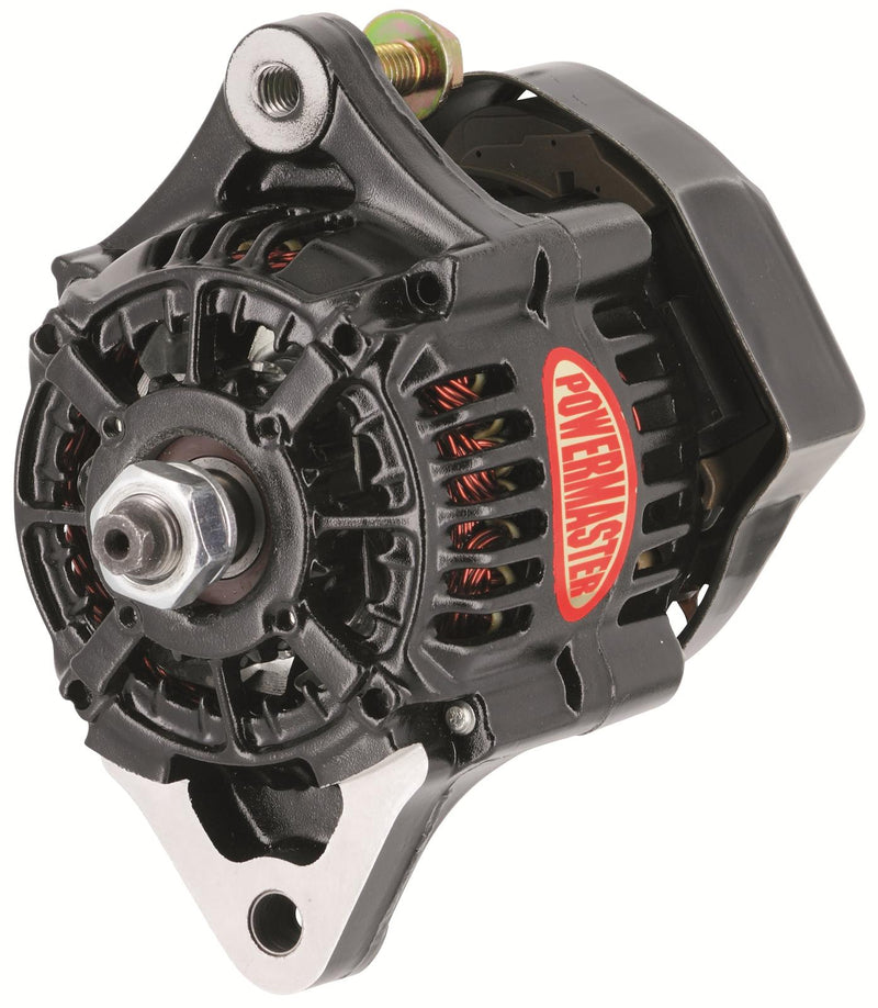 Powermaster 8182 Race Alternator - 75 Amp, Black - Denso