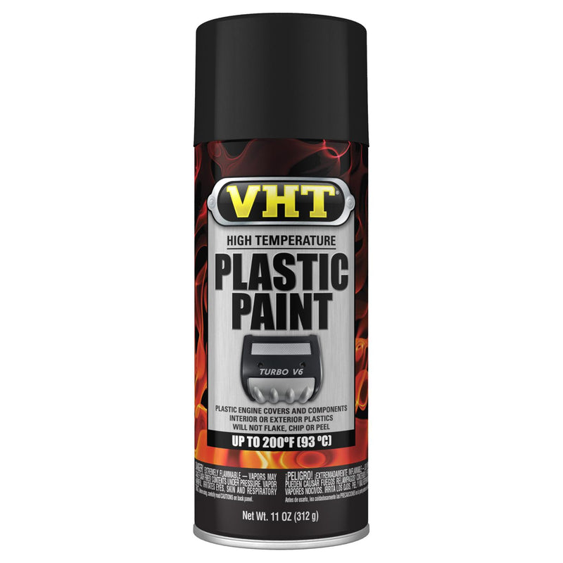 VHT SP820 High Temperature Plastic Paint - Matte Black, 11oz.