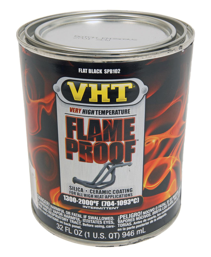 VHT SPB102 FlameProof Coating - Flat Black, 1 Qt. / Non-Aerosol