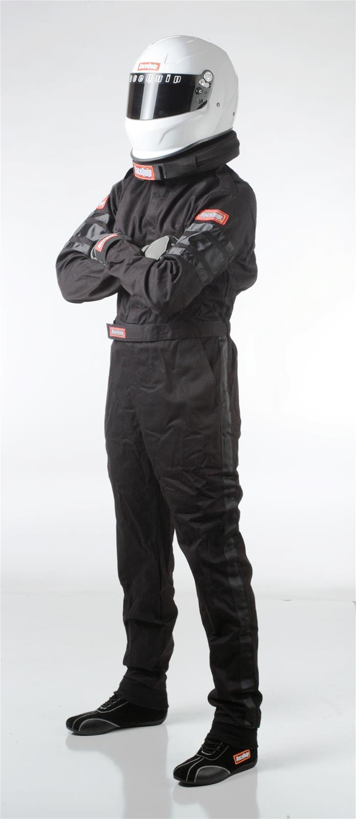 Racequip 110003 110 Series  SFI-1 Suits - Medium - Black