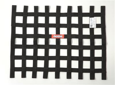 Racequip 725005 Ribbon Window Net Black Rectangle 24 in. x 18 in. SFI 27.1